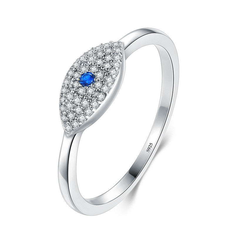 Womens Sterling Silver Finger Ring With Gemstone Inlay S925 Silver Ring Korean Design Simple Her Fashion Ring