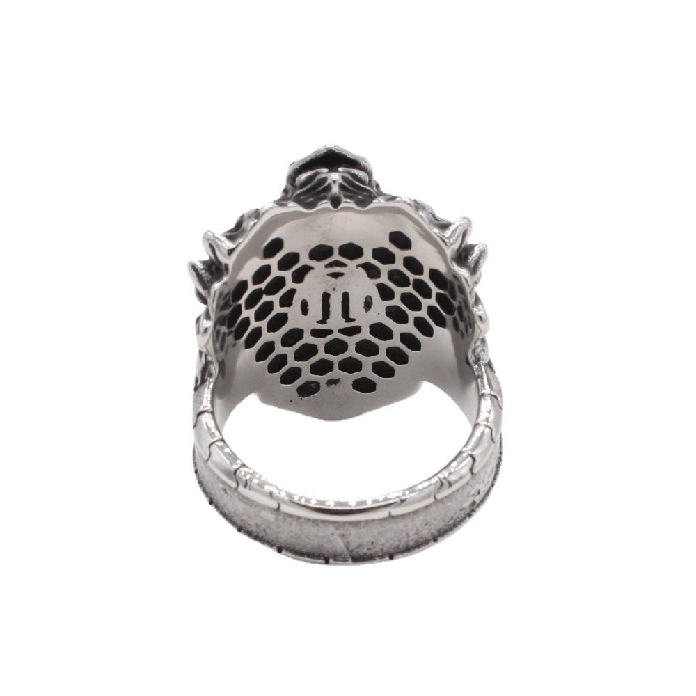 Mens Titanium Ring Wide Band Retro Punk Rock Ring For Men Biker Style Color Jewelry Size 7 8 9 10 11 Style Pro