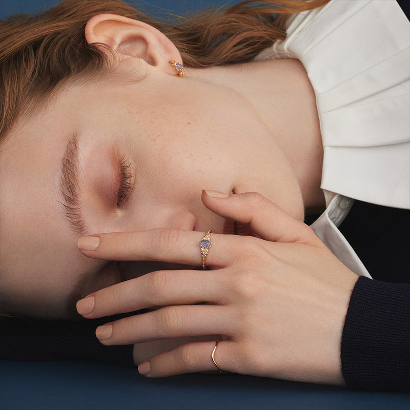 Womens Gold Ring Geometric Universe Brass Ring Electroplated Fashion Ring Jewelry Accessory Statement For Everyday Wear