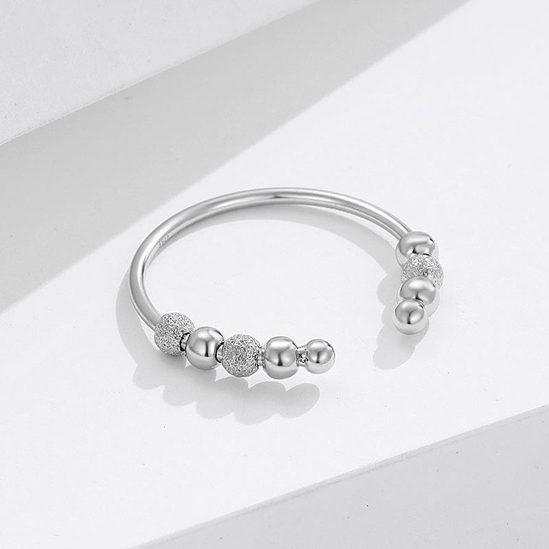 Sterling Silver Adjustable U Shaped Geometric Ring Women