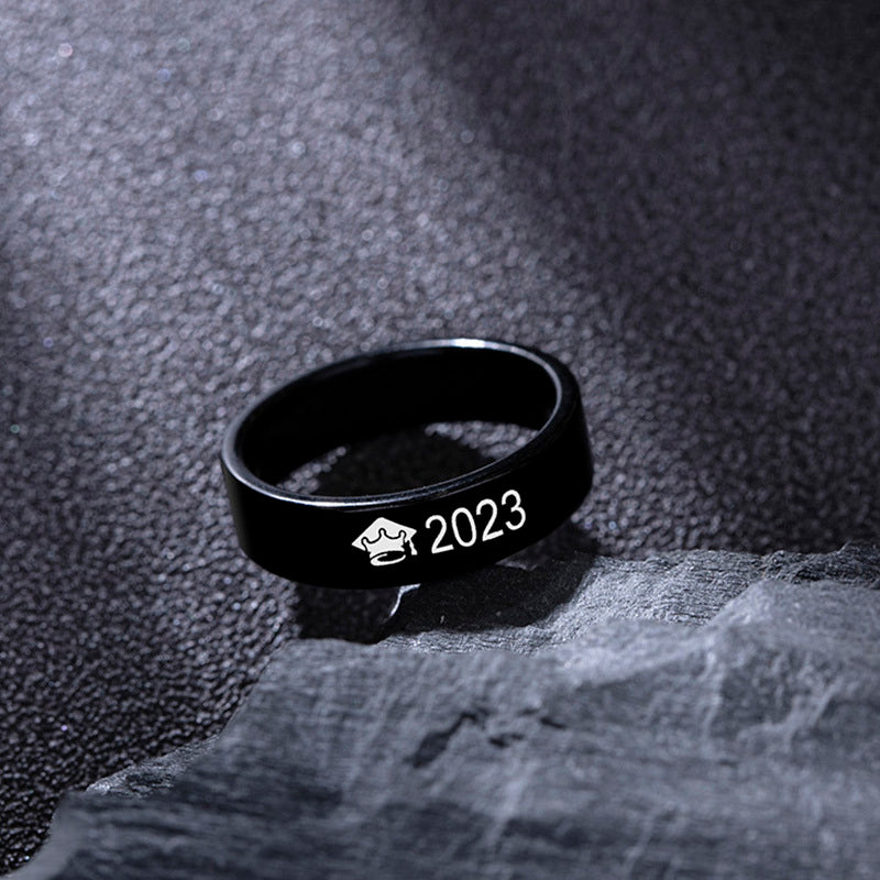 Graduation Cap Ring Stainless Steel Eco Friendly Trendy Gift