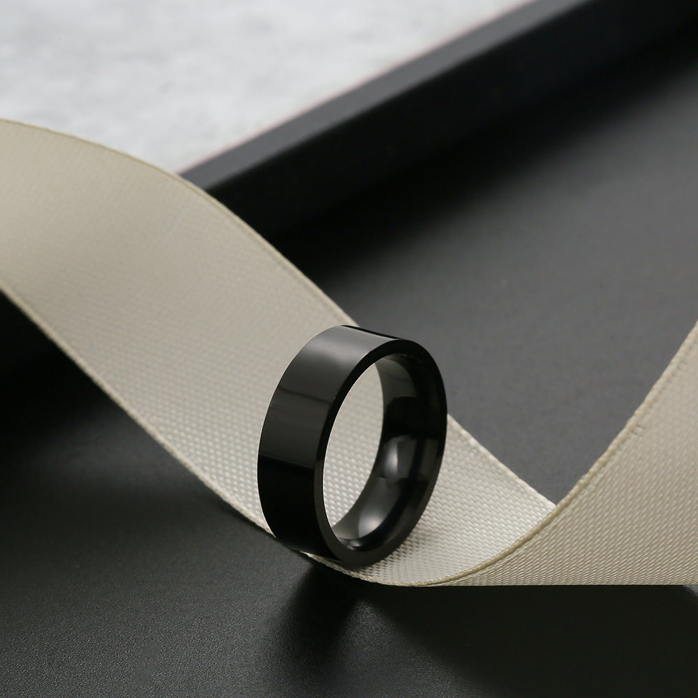 Stainless Steel Unisex Geometric Ring Korean Style Metal Band For Men And Women Fashion Jewelry Durable Everyday Wear