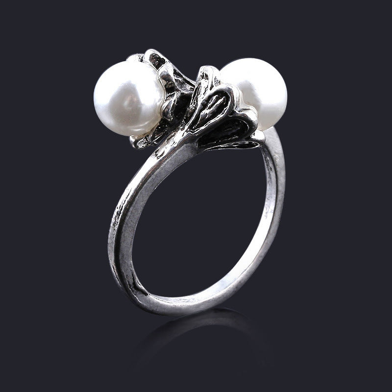 Ladies Star Ring Adjustable Alloy Gold Plated Gemstone Inlay Fashion Ring For Women Retro Star Design Jewelry Charm