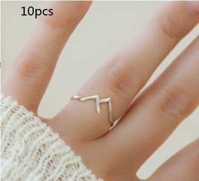 Womens Copper Mountain Ring Strong Metal Textured Design Durable And And Unique Jewelry Band Ring Antibacterial