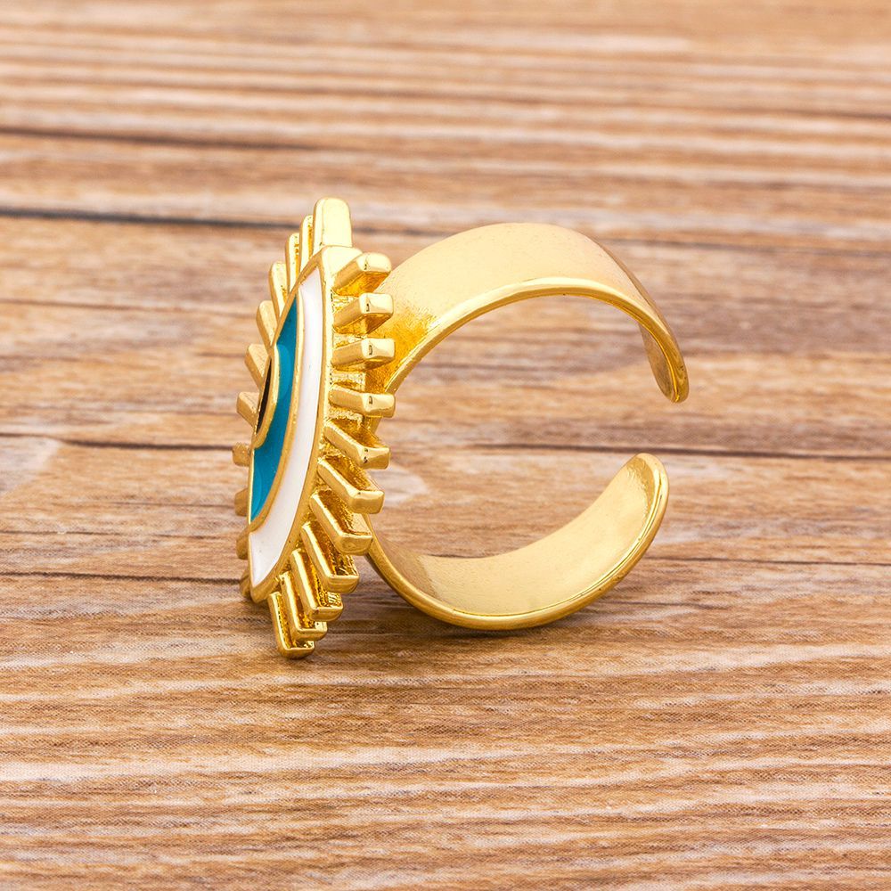 Gold Plated Copper Ring 18K Brass Fashion Jewelry for Women