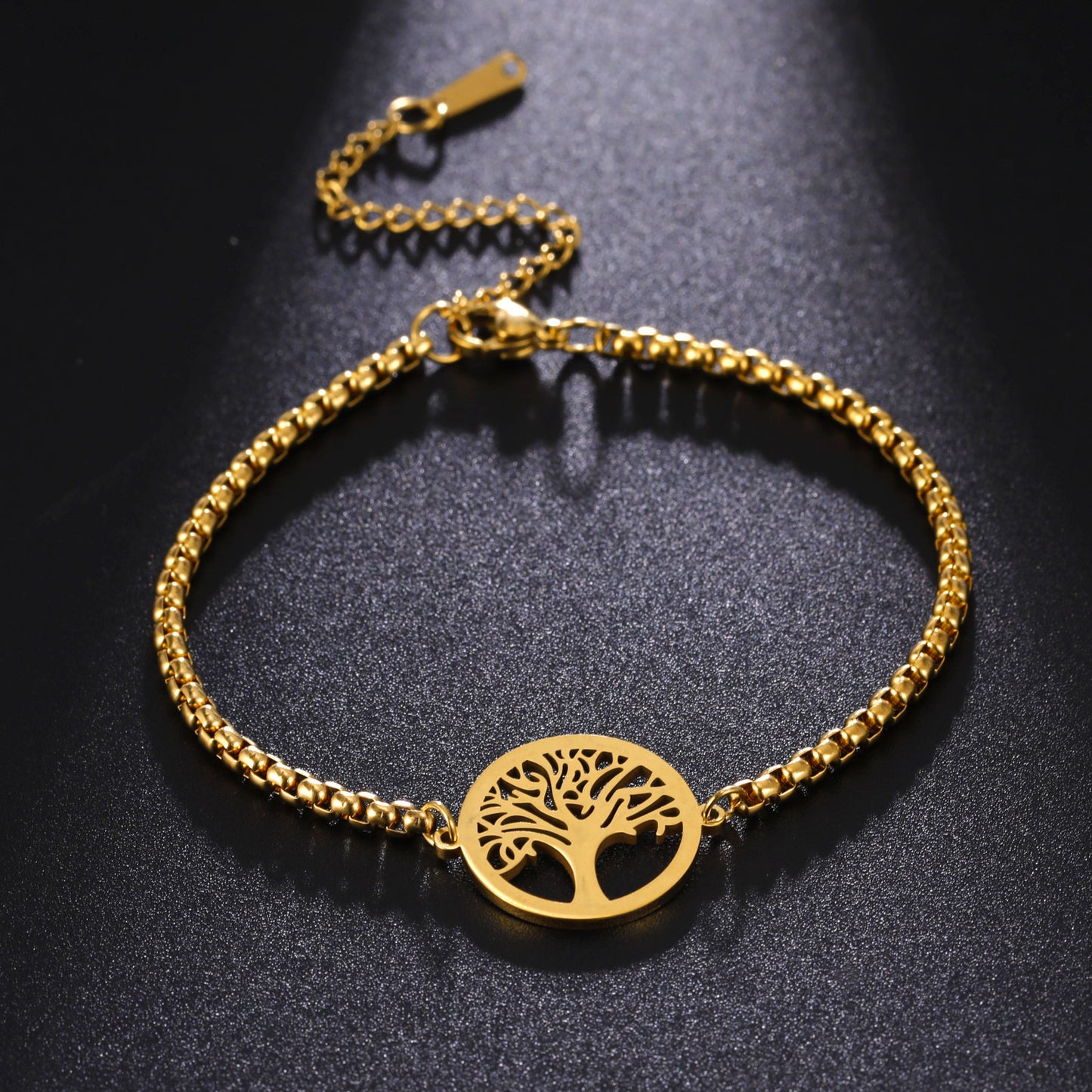 Unisex Tree Of Life Pendant Bracelet Titanium Steel Jewelry