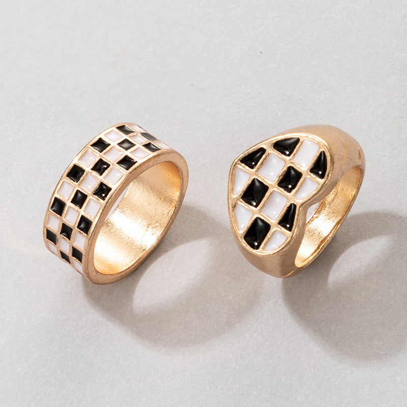 Unisex Geometric Ring Plated Metal Alloy European Design