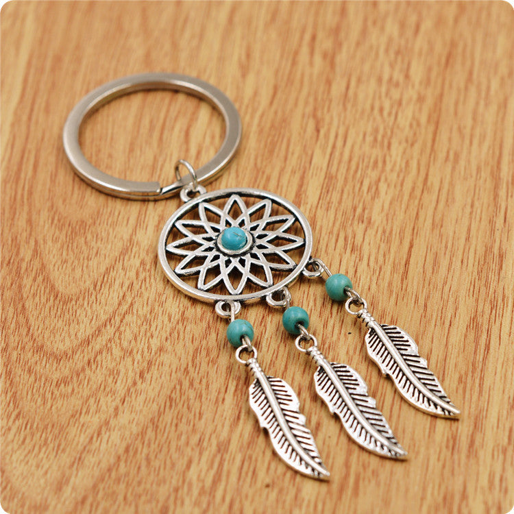 Unisex Dream Catcher Keychain With Tassel Key Ring Alloy Pendant For Handbags Backpacks And Purses And Trinket