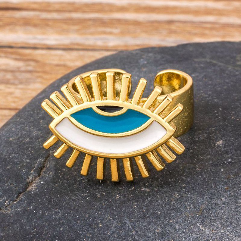 Gold Plated Copper Ring 18K Brass Fashion Jewelry for Women