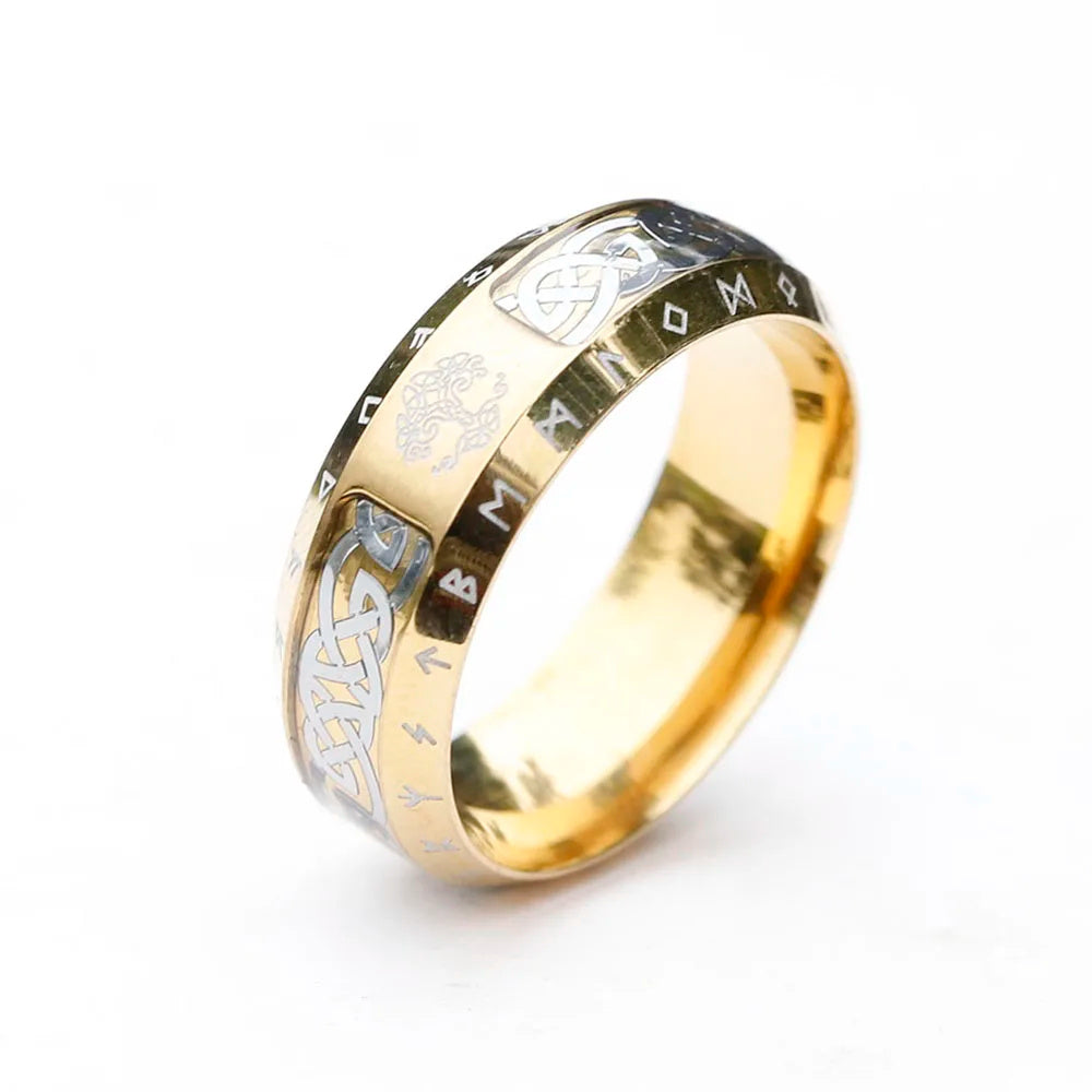 Vintage Tree Of Life Stainless Steel Ring