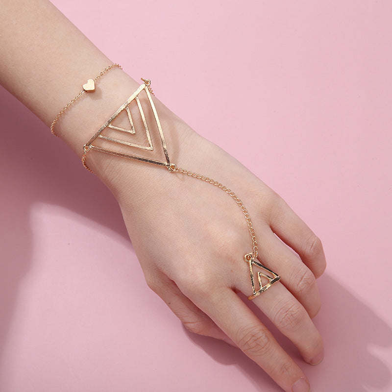 Womens Multilayer Geometric Alloy Bracelet Electroplated European Fashion Jewelry Individually Packed Bracelet