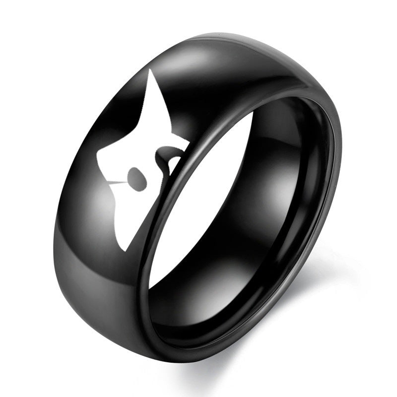Unisex Titanium Steel Band Ring For Promise Engagement And Wedding Jewelry Gift In Black Or Silver Finish Tone
