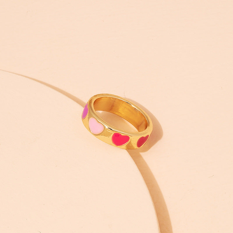 Cute Alloy Plated Rings Set With Smiley Face Star Heart And Flower Designs Fashion Jewelry For Women Everyday Wear