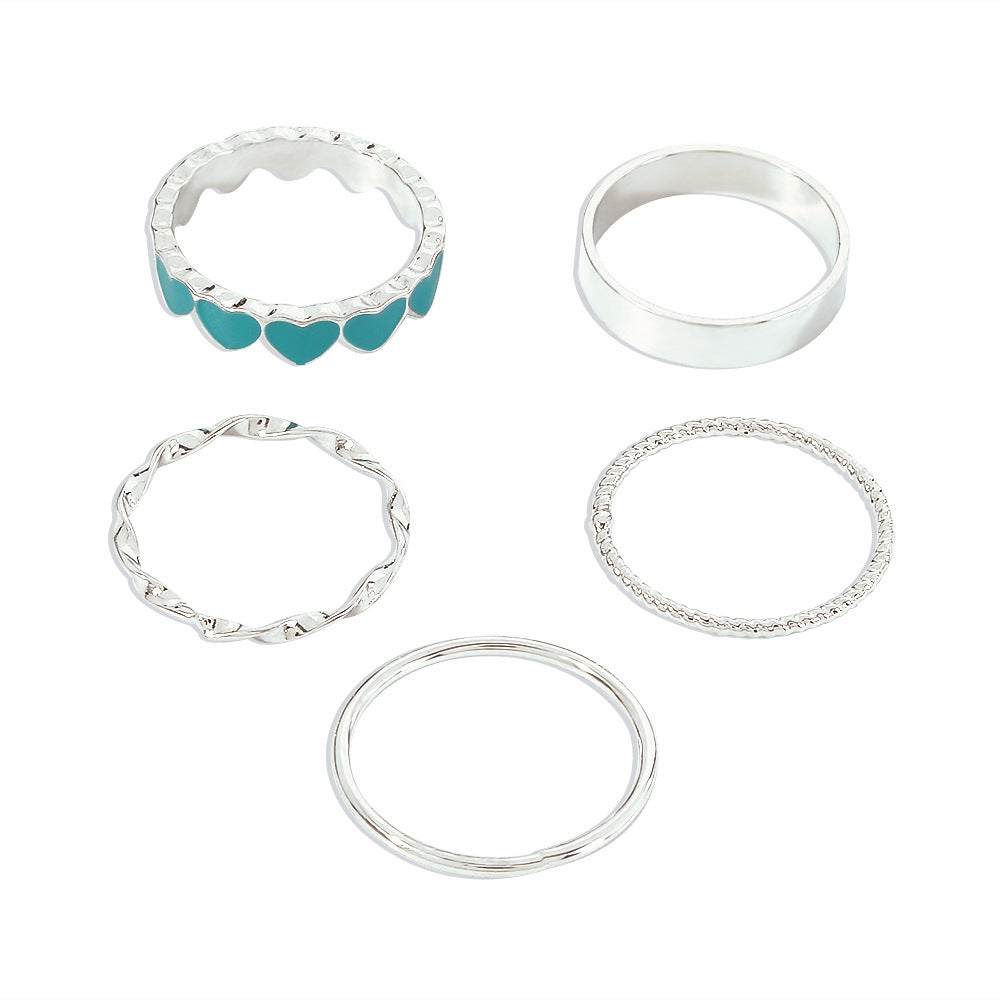 Geometric Drop Oil Ring Alloy Jewelry Europe Style