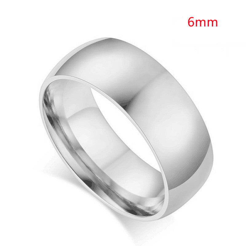 Unisex Stainless Steel Ring For Couples U Shaped Geometry Design Wedding Birthday Celebration Gift Widths 4mm 6mm 8mm