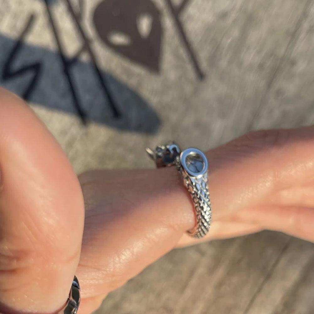 Unisex Snake Ring In Titanium Steel Polished Design For Men And Women European American Style Gift For Gifting