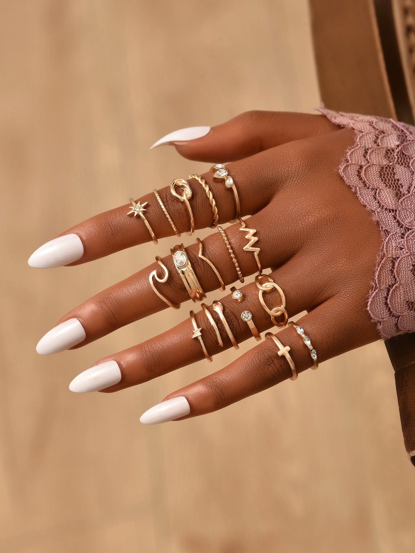 Womens Metal Rings Set Fashion Jewelry Trendy Ring Accessory Gift Durable Stylish Rings For Everyday Wear Gift For Her