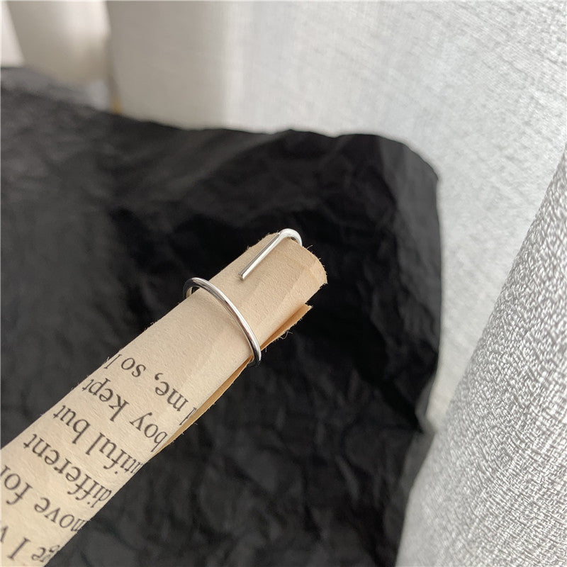 Unisex Geometric Alloy Rings Electroplated Metal Fashion Jewelry Single Ring And Double Ring Fingertip Cool Rings