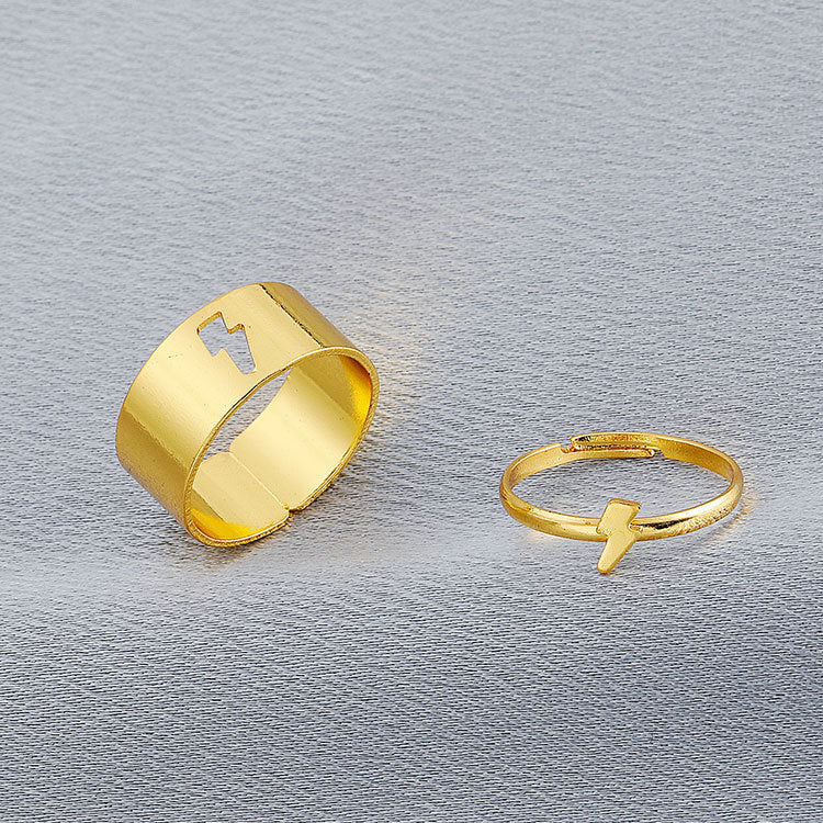 Couple Butterfly Rings Set Alloy Electroplated Matching Rings For Him And Her Punk Creative Not Inlaid Gold And Silver