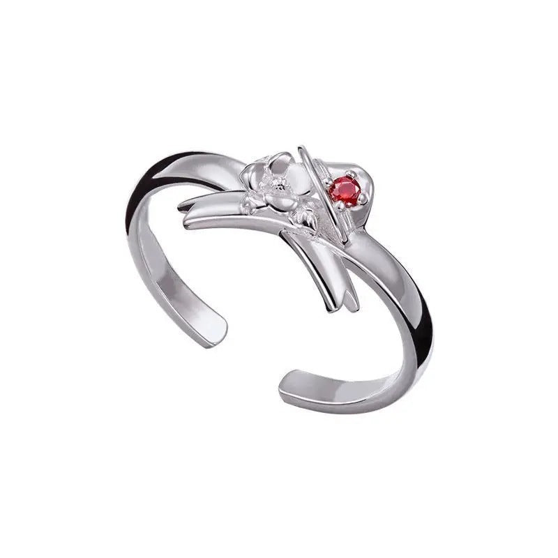 Unisex Copper Adjustable Ring Ornament For Anime Fans Jewelry Irregular Design Gift Idea Secondary Element Ring