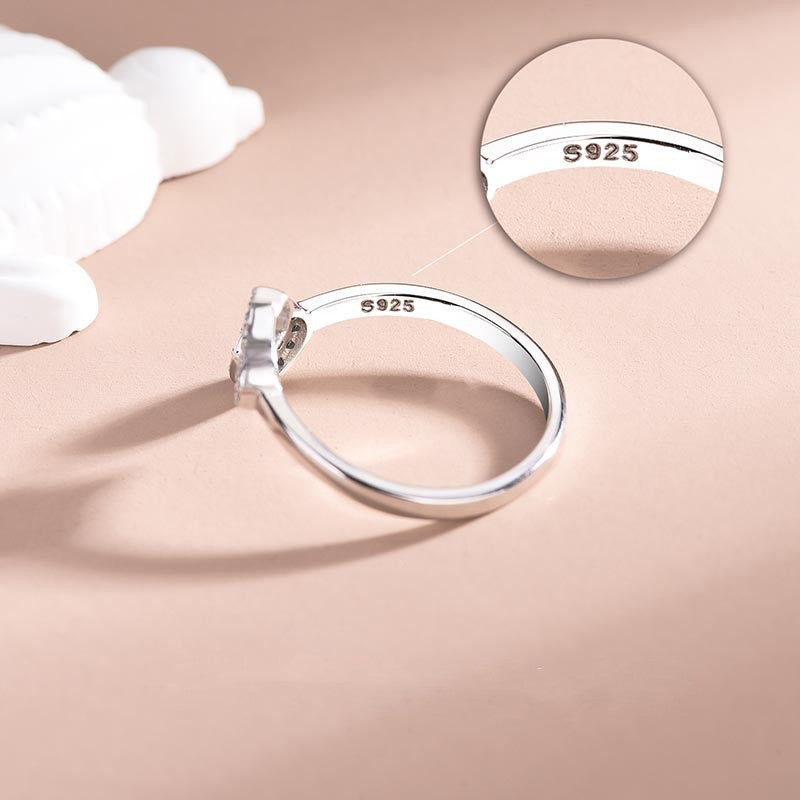 Sterling Silver Demon Eye Ring With Palm Design Adjustable Open Band Zircon Inlay For Women High Quality Rings