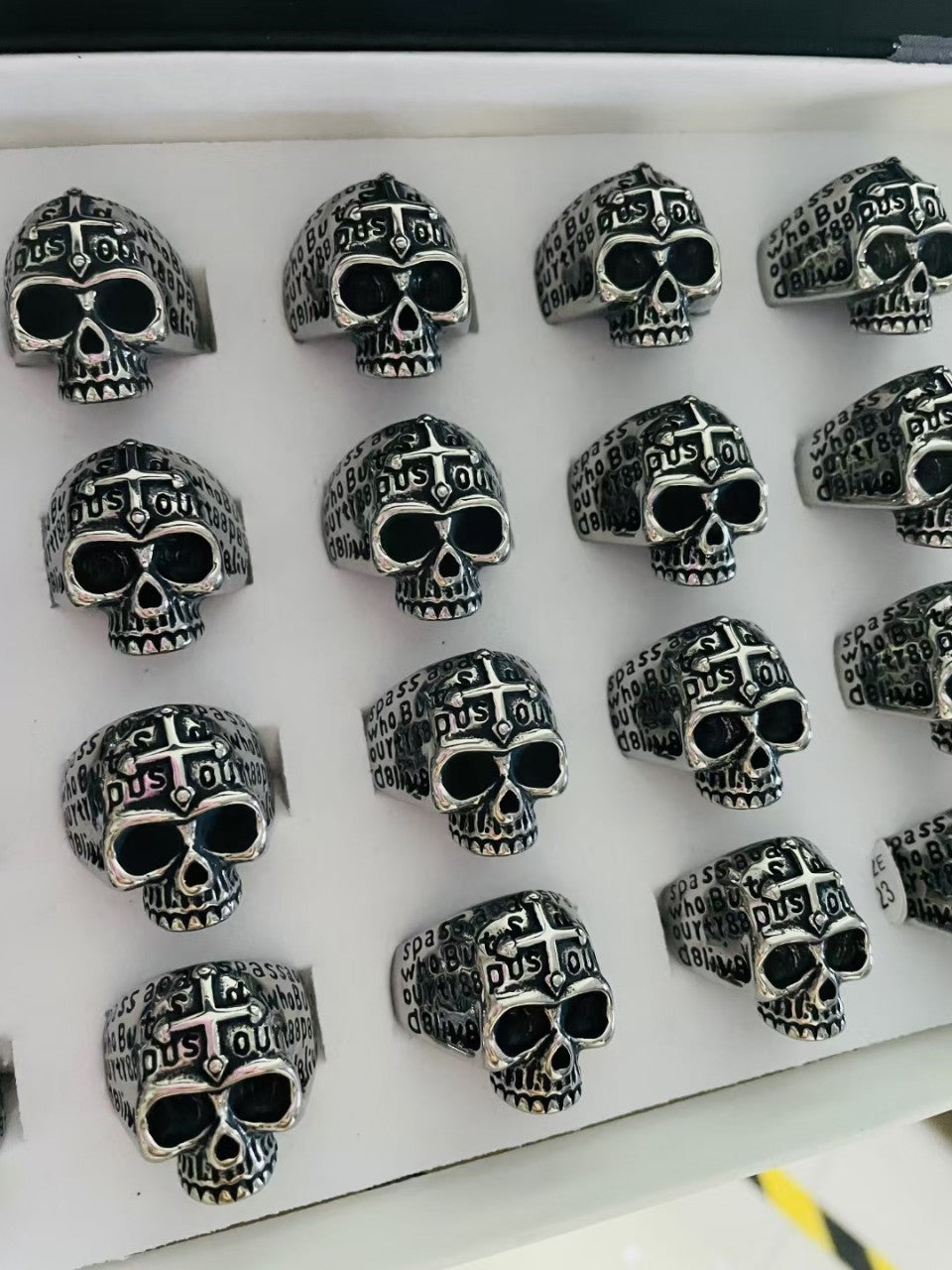 Mens Geometric Ring Electroplated Steel Tone European American Fashion Accessory Durable Modern Statement Band