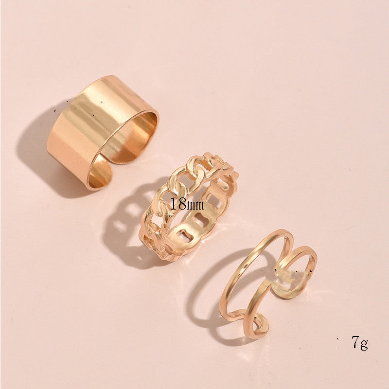 Women Ring Style Jewel Golden Ring Zinc Alloy Elegant Design Beautiful Appearance Gleaming Surface Comfort Fit