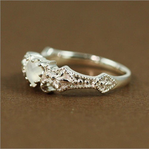 Heart Shaped Opal Ring Copper Band Gemstone Jewelry For Women And Girls Elegant Ring For Everyday Wear In Copper