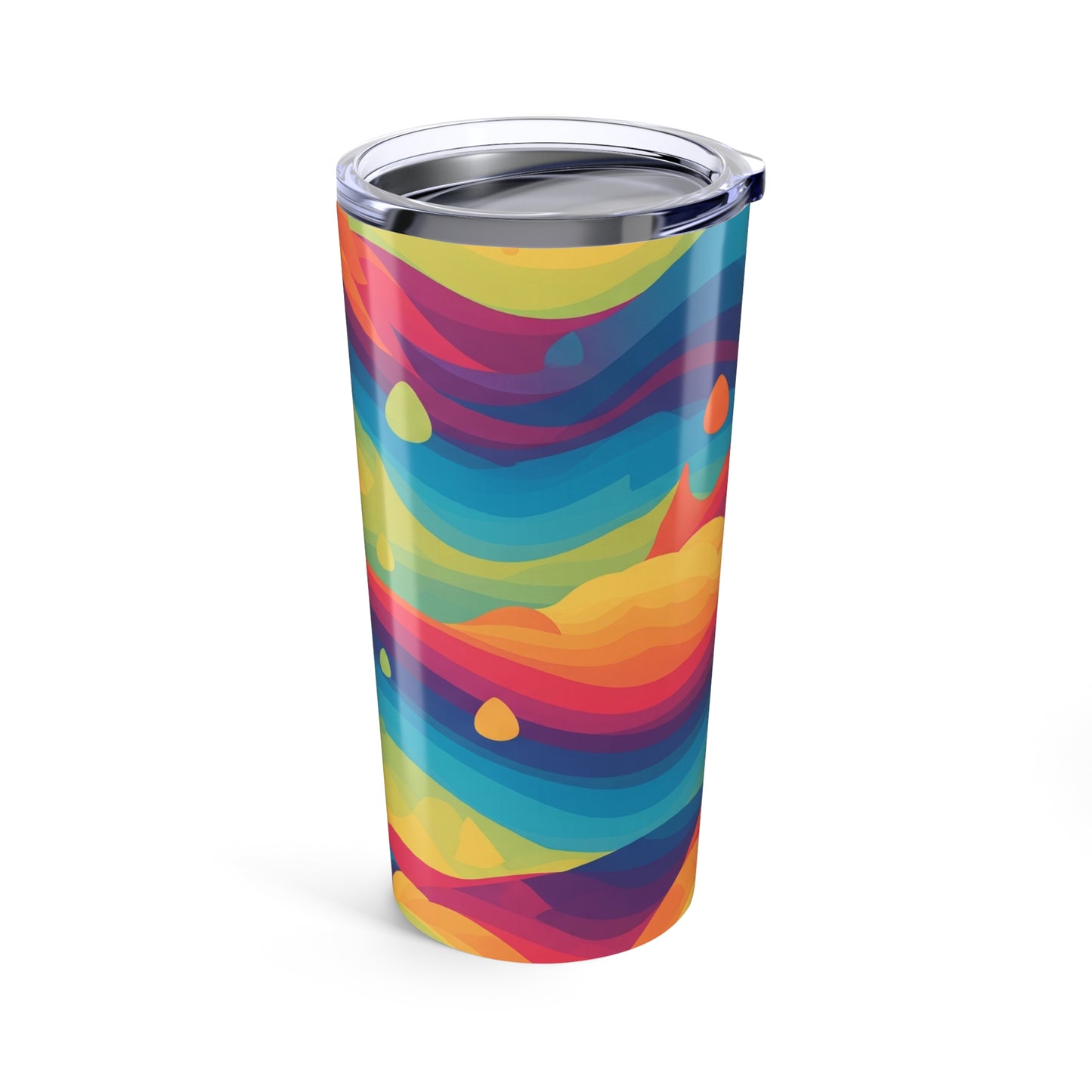 20 Oz Stainless Steel Tumbler With Double Wall Insulation Leak Proof BPA Free Printed Design For Hot And Cold