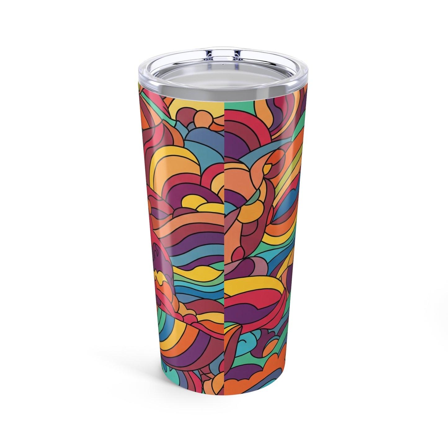 20 Oz Stainless Steel Travel Tumbler With Double Wall Vacuum Insulation Spill Resistant Durable Printed Beverage