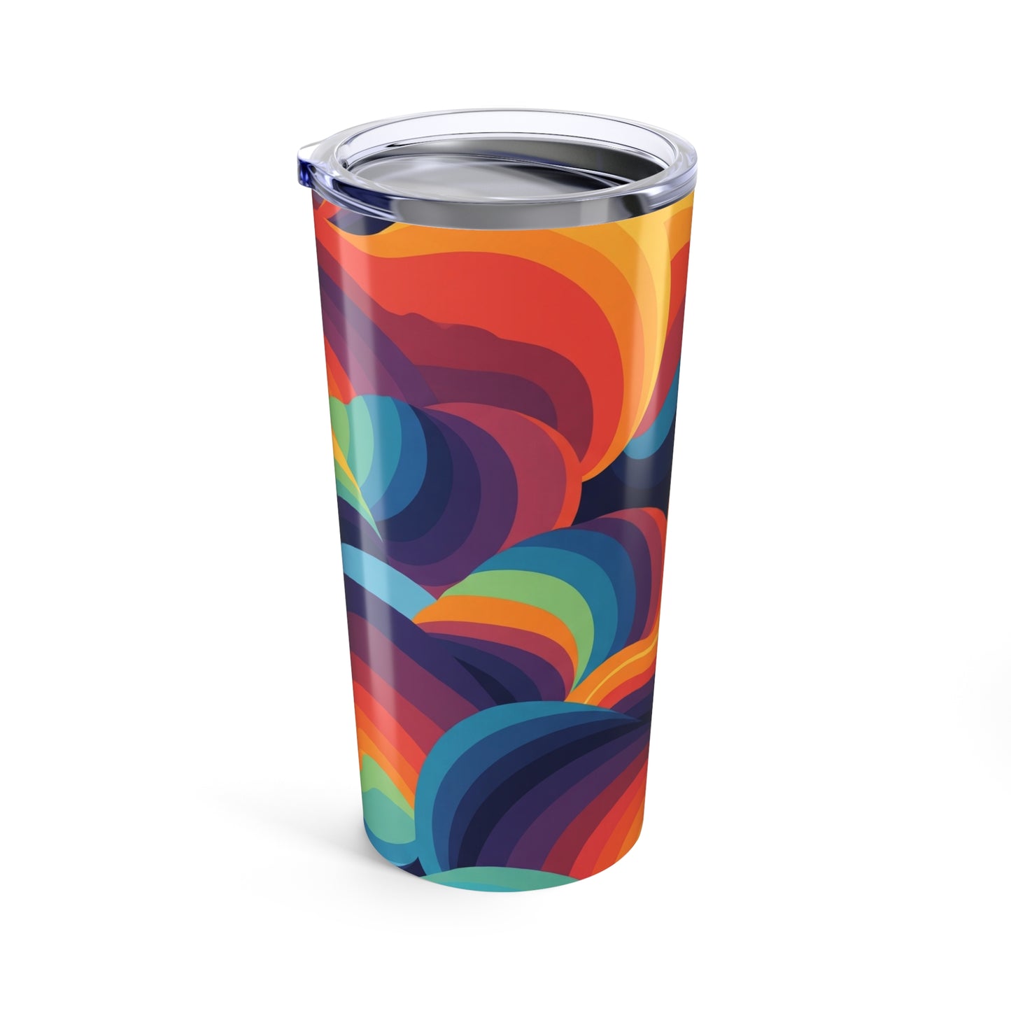 20oz Stainless Steel Tumbler With Printed Design Double Wall Vacuum Insulated Spill Resistant BPA Free Durable