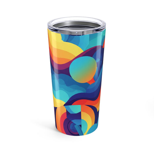 Double Wall Vacuum Insulated 20oz Stainless Steel Printed Tumbler For Hot And Cold Drinks Spill Resistant Travel