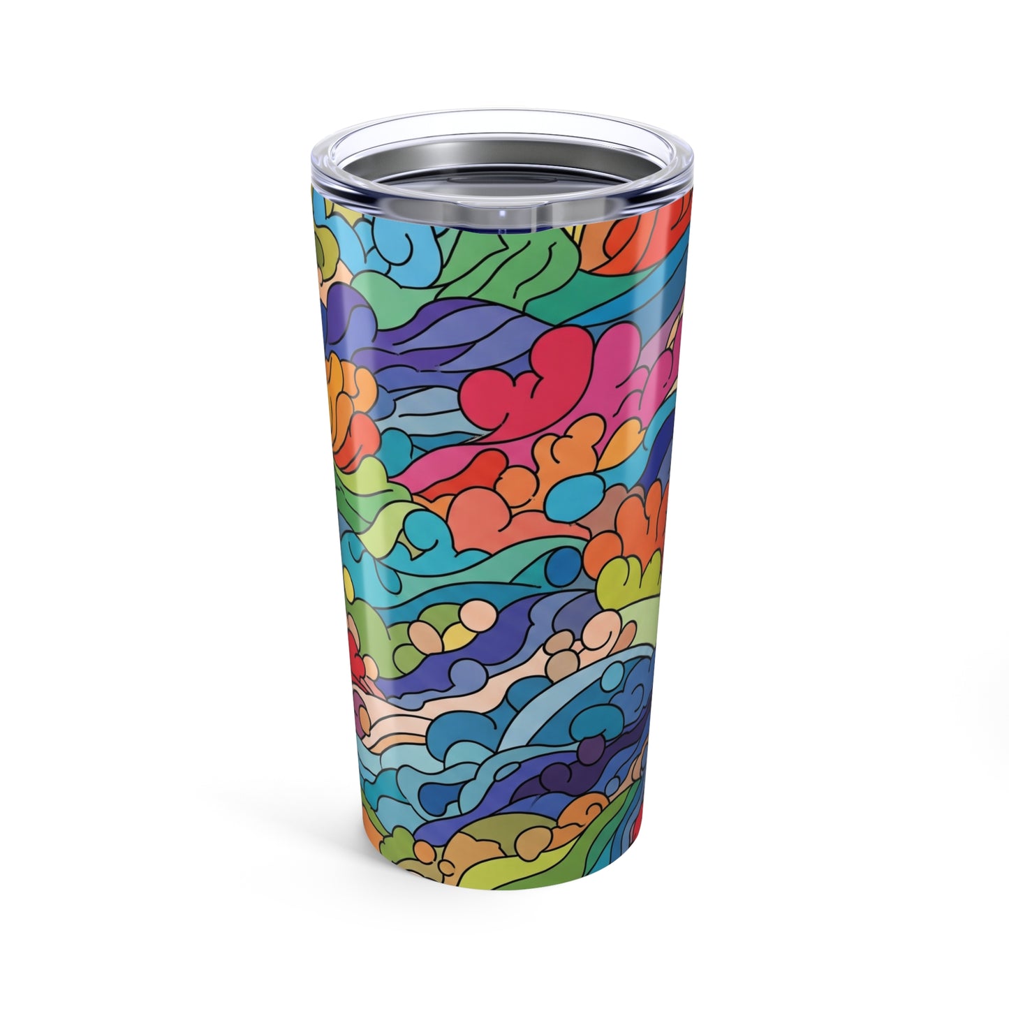 20oz Stainless Steel Tumbler Printed Art Double Wall Vacuum Insulated Spill Resistant Travel Cup For Hot Or Cold