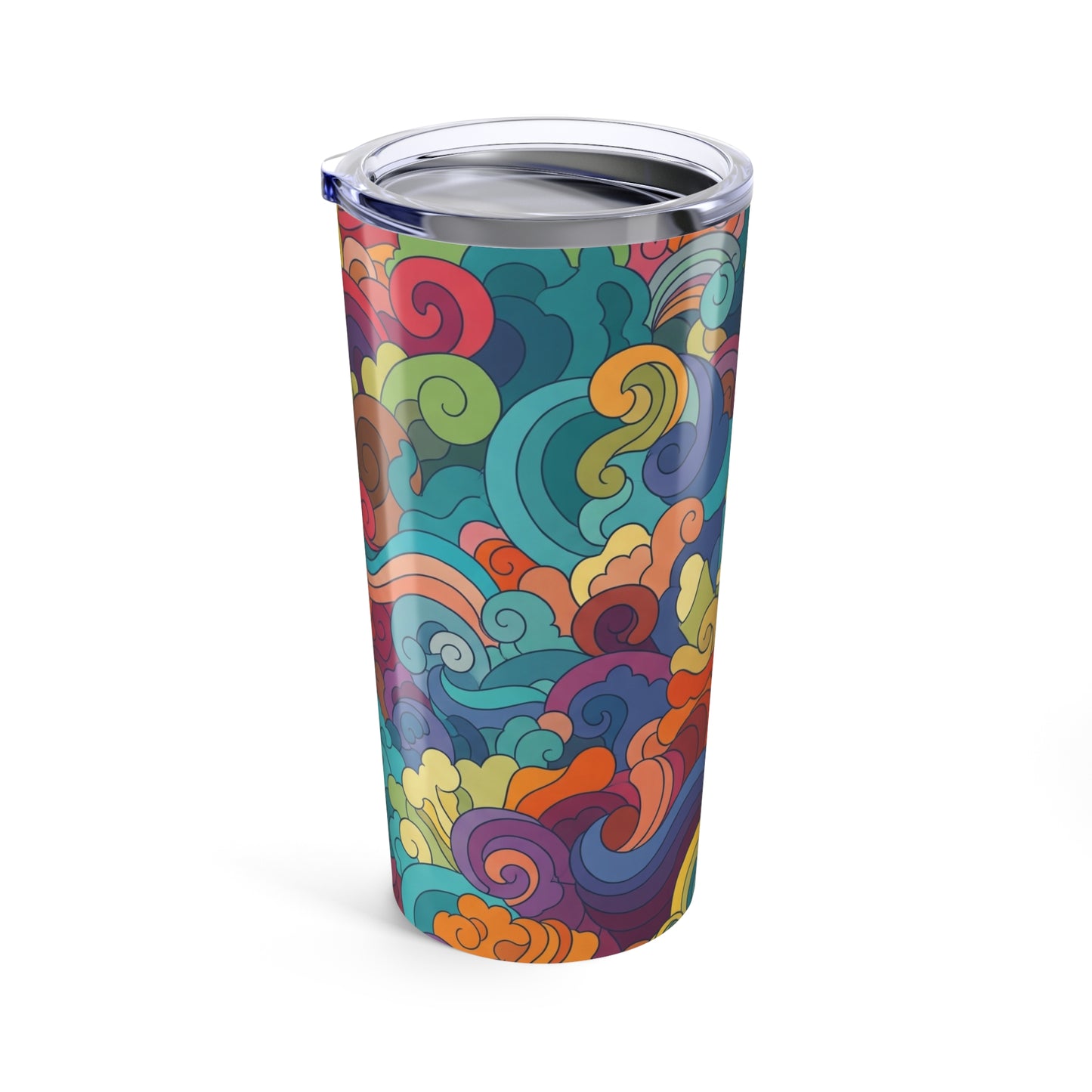 20oz Stainless Steel Printed Tumbler Double Wall Vacuum Insulated Spill Resistant Travel Mug For Hot Or Cold