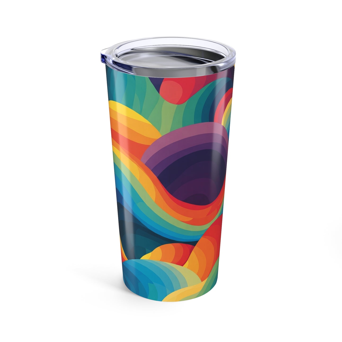 20 Oz Printed Stainless Steel Tumbler With Double Wall Vacuum Insulation And Spill Resistant Lid For Hot Or Cold