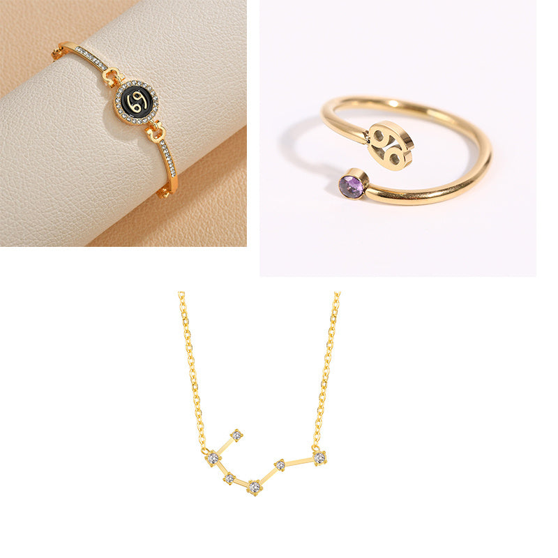 Womens Electroplated Alloy Constellation Fashion Jewelry Anniversary Gift Travel Gift Business Present Elegant