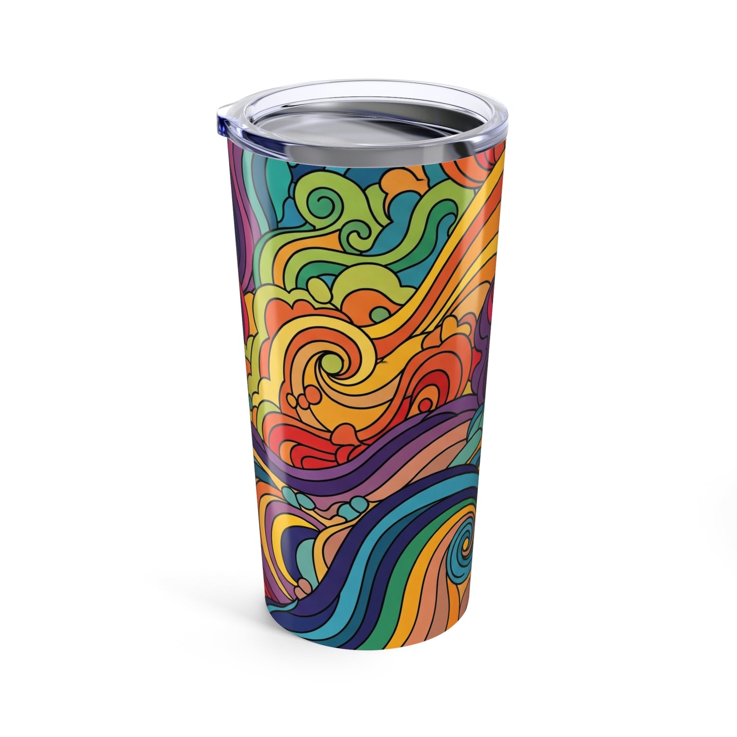 20Oz Stainless Steel Travel Mug With Double Wall Vacuum Insulation Spill Resistant Durable Printed Hot And Cold