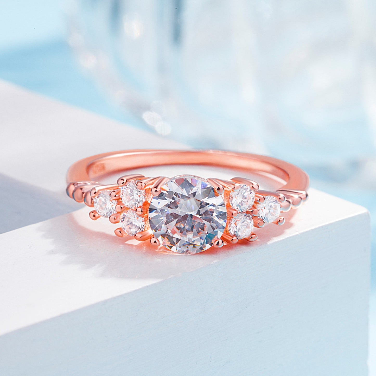 Princess Silver Tone Ring With Simulated Diamond Inlaid For Women Size 6 7 8 9 Elegant Jewelry Gift Ready Anew For You