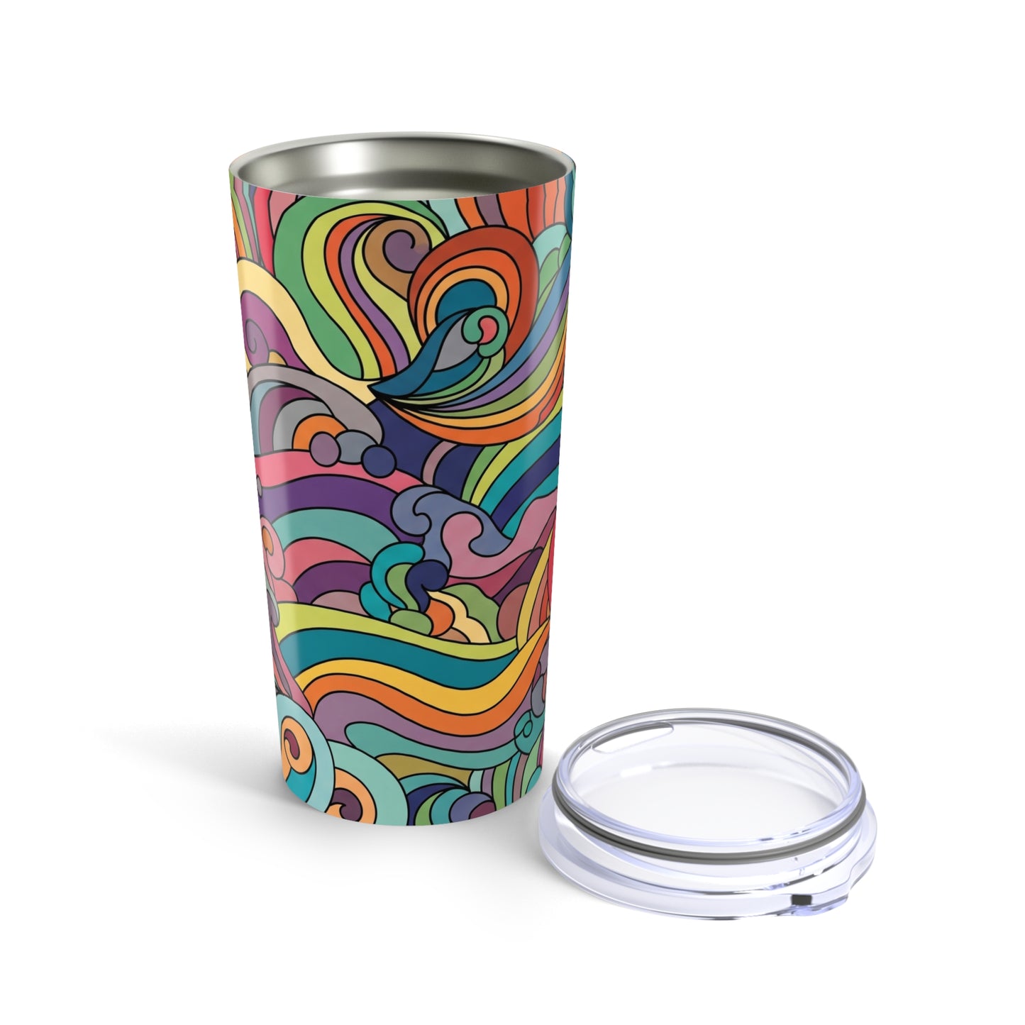 20oz Stainless Steel Travel Mug With Double Wall Vacuum Insulation Leak Proof Durable For Hot Or Cold Drinks All