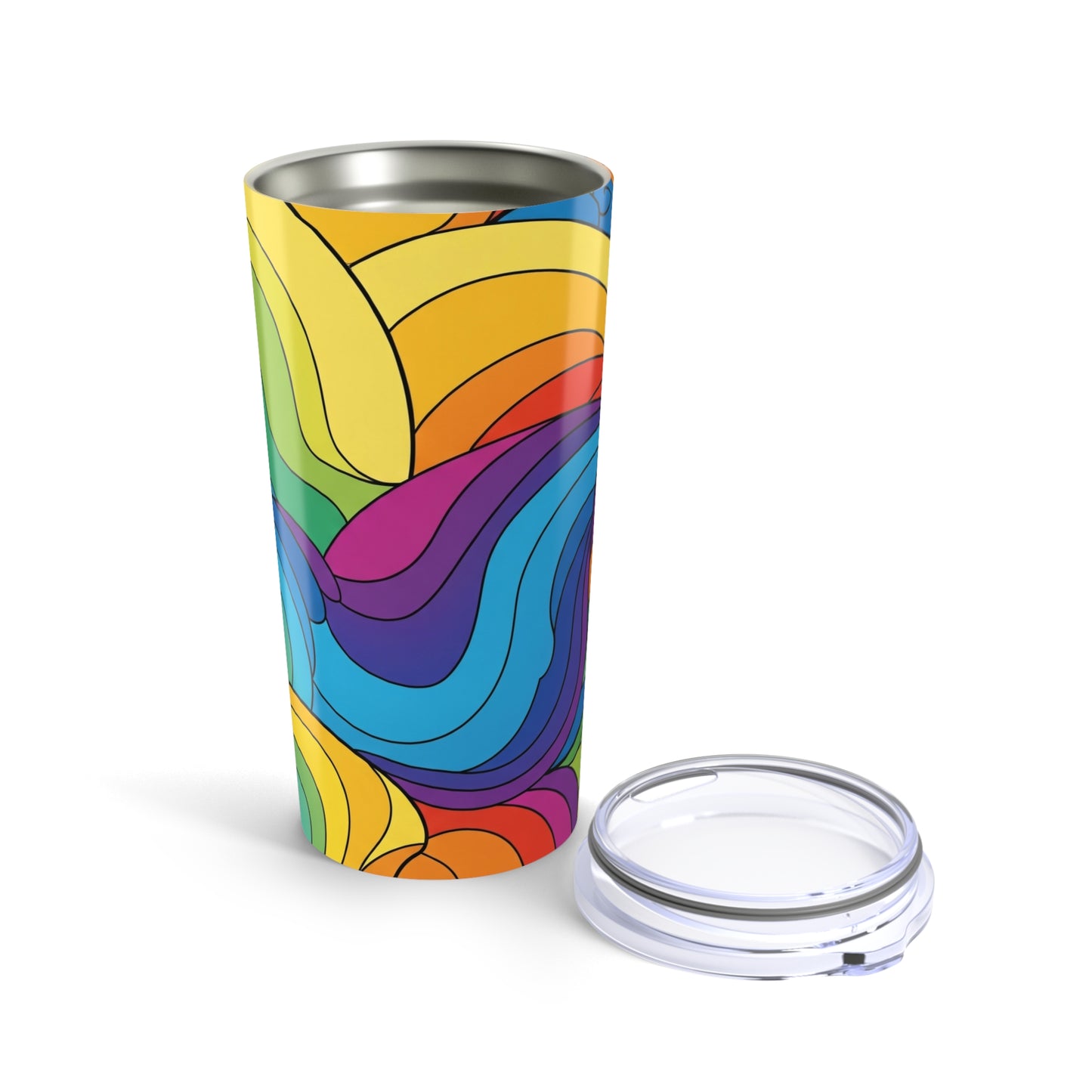 20oz Stainless Steel Printed Tumbler With Double Wall Vacuum Insulation For Hot And Cold Beverages Durable Travel