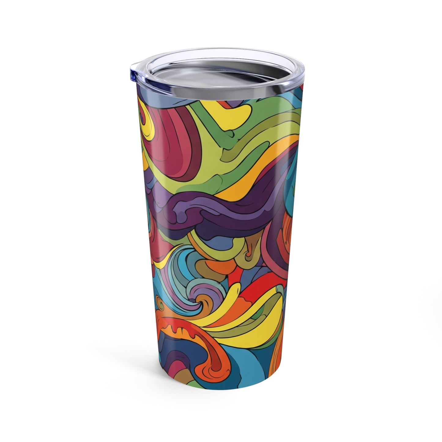 20Oz Printed Stainless Steel Tumbler With Double Wall Vacuum Insulation Leak Resistant BPA Free Hot And Cold Drink
