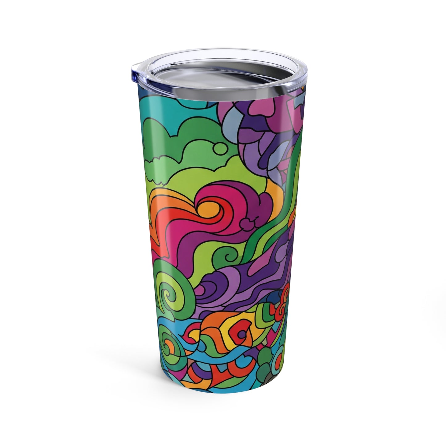 20oz Stainless Steel Tumbler With Double Wall Vacuum Insulation Leak Proof Lid Printed For Hot And Cold Drinks