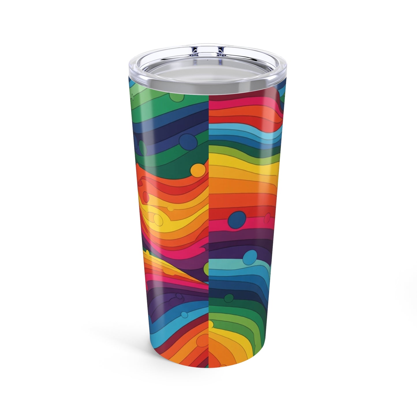 20 Ounce Stainless Steel Tumbler With Printed Art Double Wall Vacuum Insulated Leak Proof Travel Coffee Cup Lid