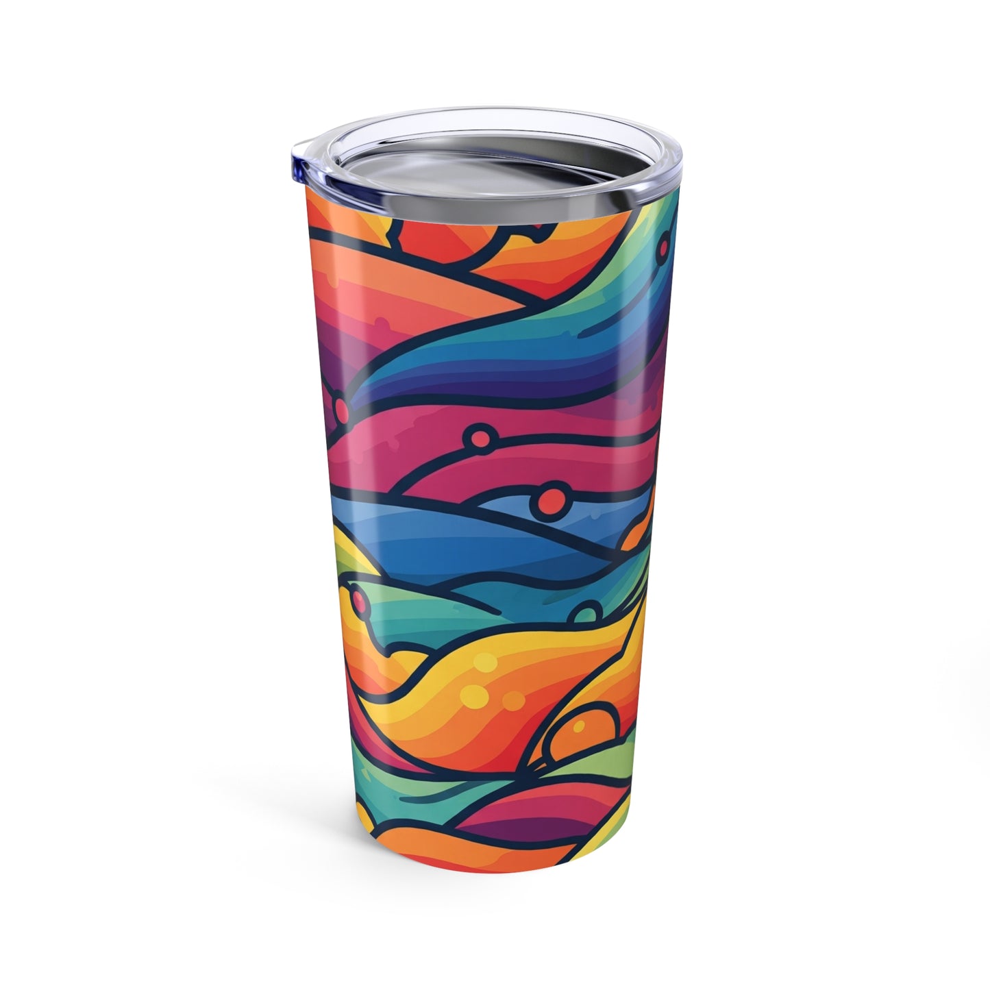 20oz Stainless Steel Tumbler Double Wall Vacuum Insulated Leak Proof Travel Mug With Printed Art Dishwasher Safe
