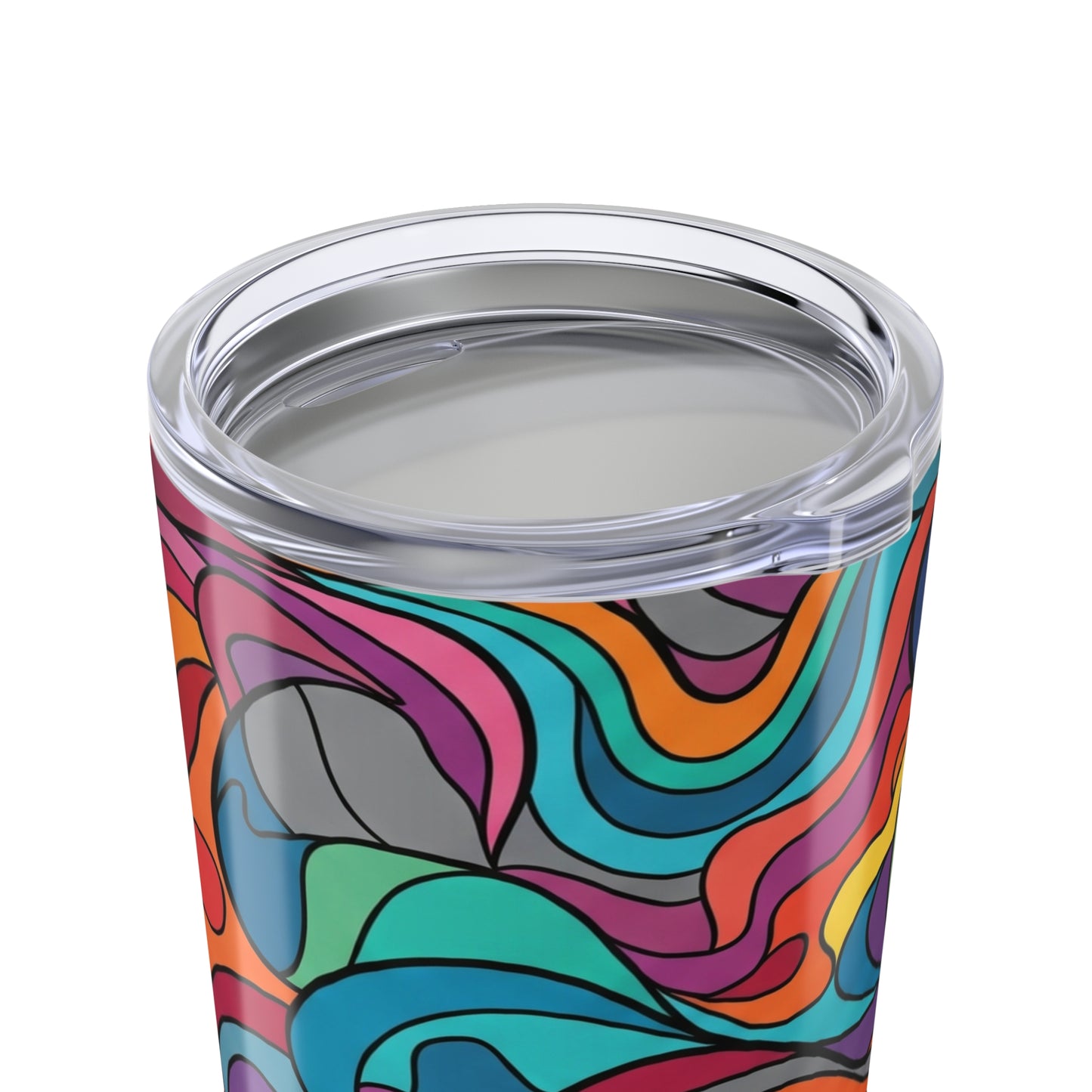 20oz Stainless Steel Tumbler With Double Wall Vacuum Insulation Spill Resistant Printed Thermal Travel Mug With Lid