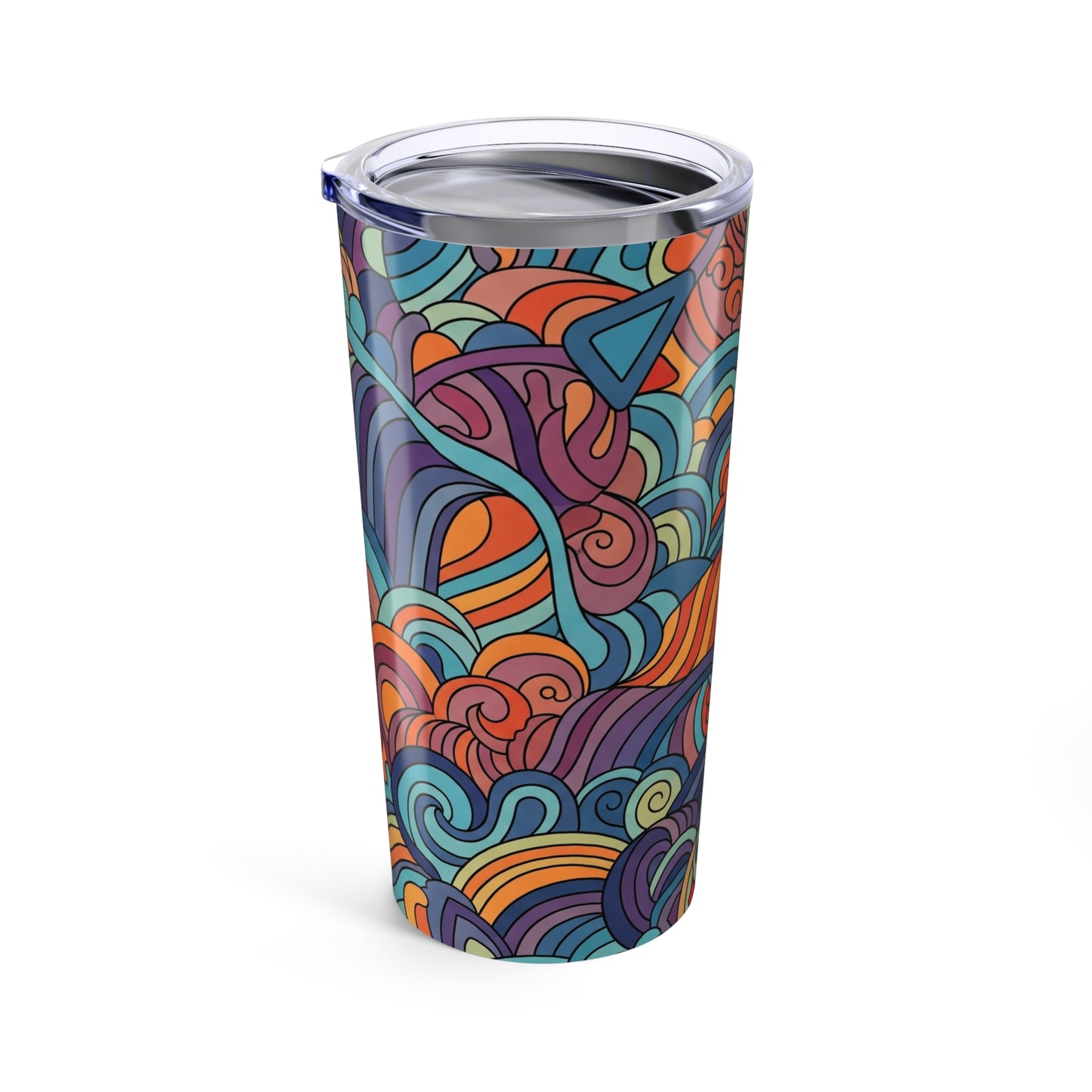 20oz Stainless Steel Tumbler With Double Wall Vacuum Insulation Spill Resistant BPA Free Printed Hot Or Cold