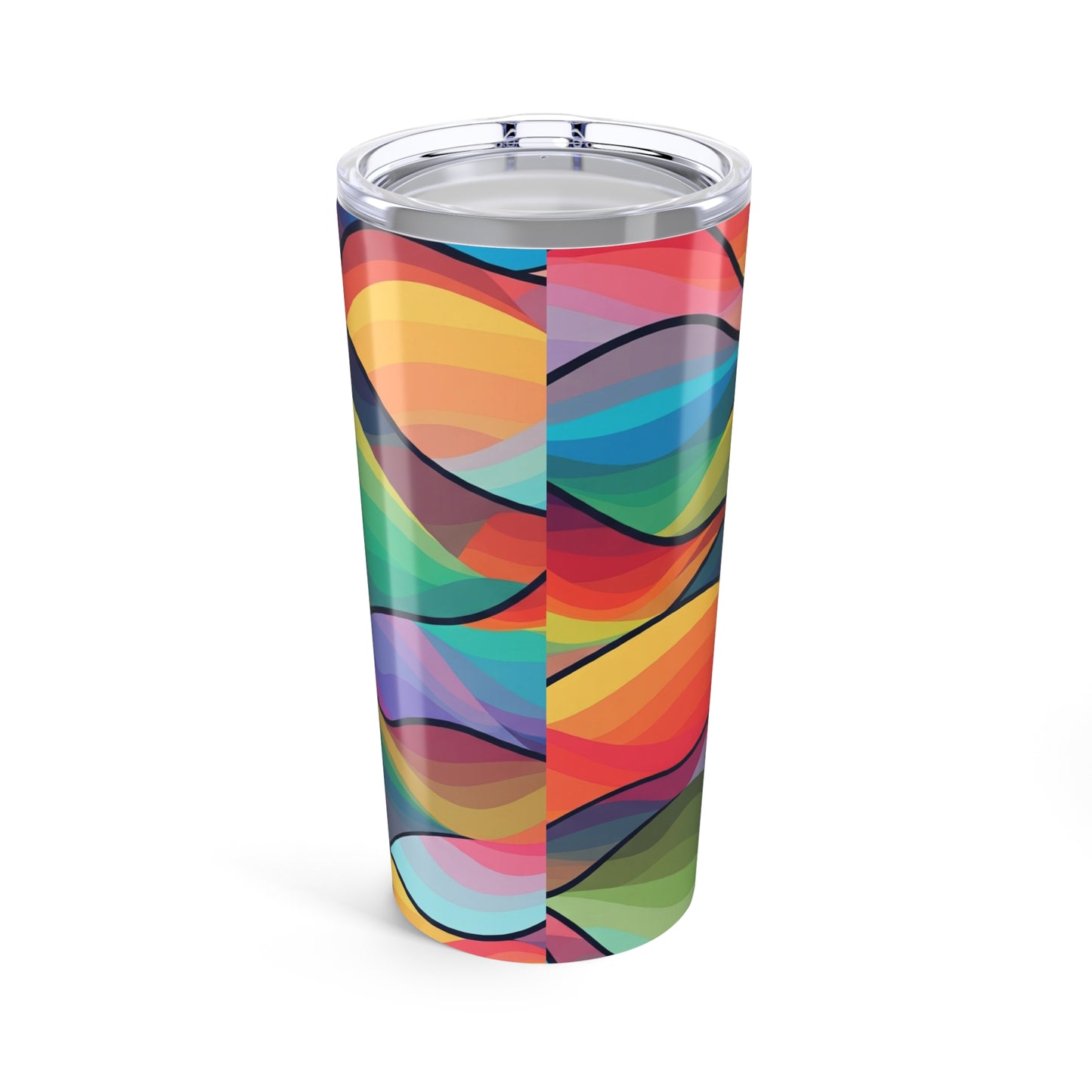 20 Oz Stainless Steel Printed Tumbler With Double Wall Vacuum Insulated Leak Proof Lid For Hot And Cold Beverages