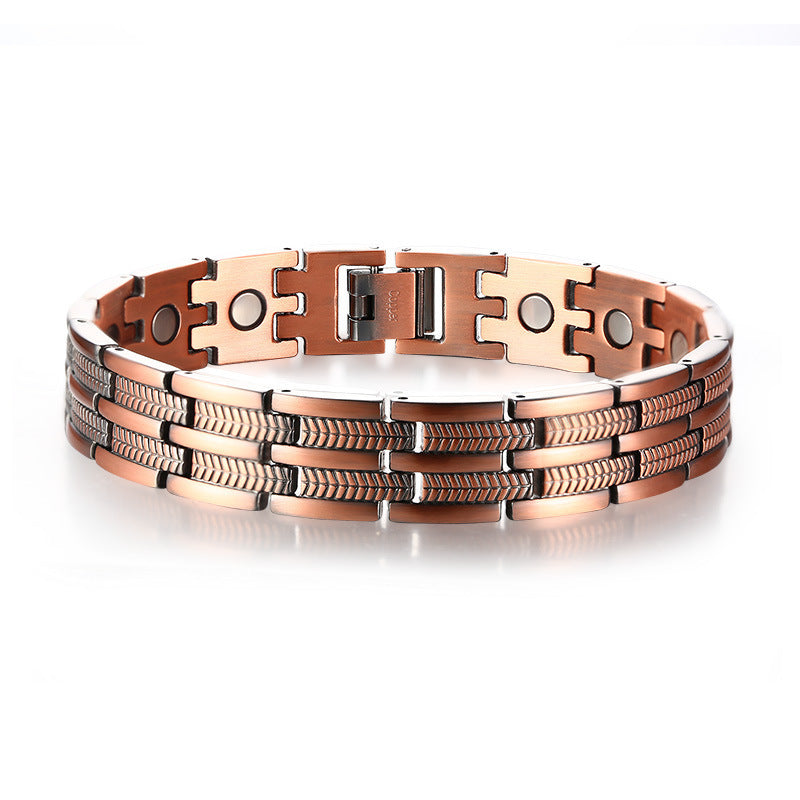 Mens Stainless Steel Bracelet With Geometric Design And Magnetic Closure For Anniversary Gift For Him Giftable
