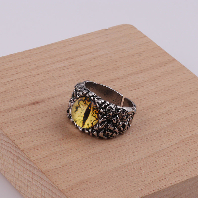 Skull Eye Ring Vintage Alloy Adjustable Gothic Ring Electroplated Individually Packed For Men High Quality Now