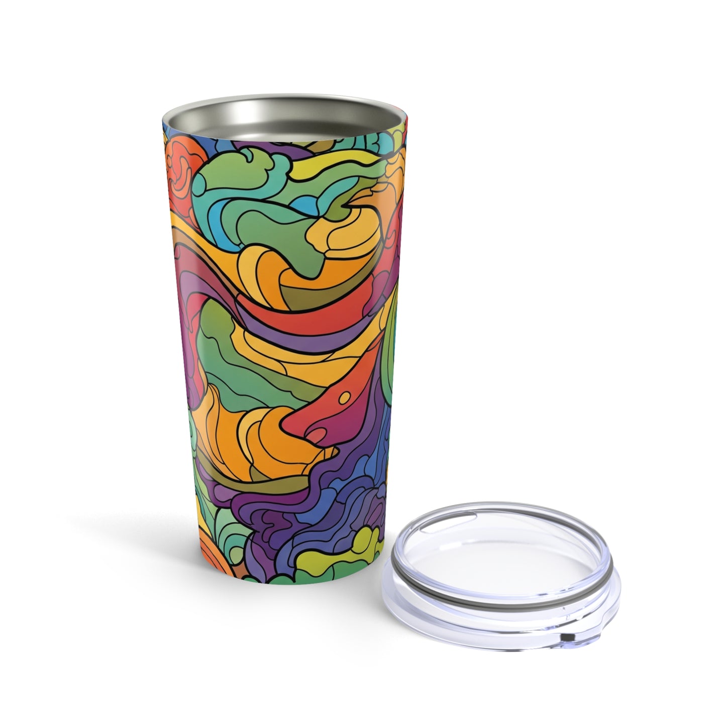 20 Oz Stainless Steel Tumbler With Double Wall Vacuum Insulation Leak Proof Travel Mug With Lid Durable Print